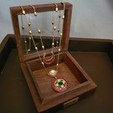 EXCLUSIVE STATEMENT POLKI KUNDAN NECKPIECE WITH EARRINGS