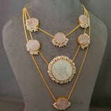 WEAR ME EXCLUSIVE ROSE QUARTZ NECKLACE WITH STUDS