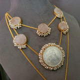 WEAR ME EXCLUSIVE ROSE QUARTZ NECKLACE WITH STUDS