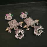 DESIGNER TRIBAL REAL SILVER PLATED EARRINGS