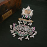 DESIGNER TRIBAL REAL SILVER PLATED EARRINGS