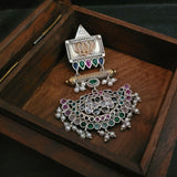 DESIGNER TRIBAL REAL SILVER PLATED EARRINGS