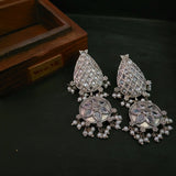 TRIBAL SILVER PLATED EARRINGS