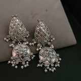 TRIBAL SILVER PLATED EARRINGS