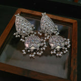 TRIBAL SILVER PLATED EARRINGS