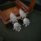 TRIBAL SILVER PLATED EARRINGS