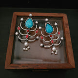 TRIBAL SILVER PLATED EARRINGS