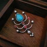 TRIBAL SILVER PLATED EARRINGS