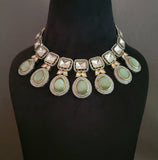 DESIGNER KUNDAN CHOKER WITH EARRINGS