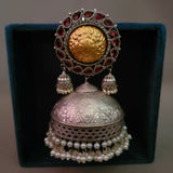 TRIBAL SILVER PLATED STATEMENT JHUMKAAS