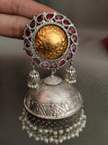 TRIBAL SILVER PLATED STATEMENT JHUMKAAS