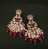 VICTORIAN KUNDAN CHOKER WITH EARRINGS IN ANTIQUE FINISH