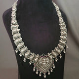 TRIBAL SILVER PLATED NECKLACE WITH EARRINGS