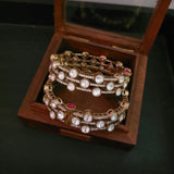DESIGNER EXCLUSIVE POLKI KUNDAN OPENABLE BANGLES (PAIR)