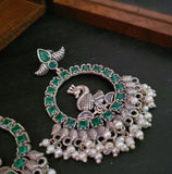 TRIBAL SILVER PLATED EARRINGS