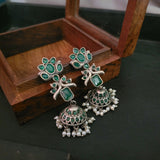 TRIBAL SILVER PLATED EARRINGS