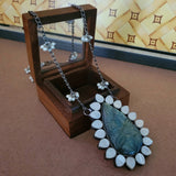 REAL LABRADORITE AND MOTHER OF PEARL EXCLUSIVE NECKPIECE