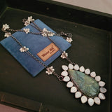 REAL LABRADORITE AND MOTHER OF PEARL EXCLUSIVE NECKPIECE