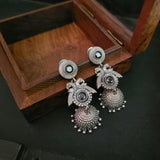 TRIBAL SILVER PLATED FUSION NECKPIECE WITH EARRINGS