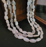 REAL MOON STONE SEMI PRECIOUS THREE LAYER STRING