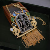 EXCLUSIVE TRIBAL SEMI PRECIOUS STONE NECKPIECE
