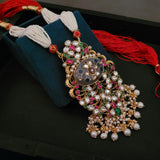 REAL SILVER CASTING AND SEMI PRECIOUS STONE NECKPIECE