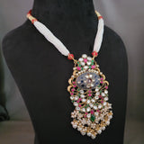 REAL SILVER CASTING AND SEMI PRECIOUS STONE NECKPIECE