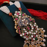 REAL SILVER CASTING AND SEMI PRECIOUS STONE NECKPIECE