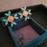 STATEMENT FIROZA STONE EARRINGS