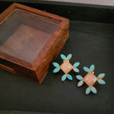 STATEMENT FIROZA STONE EARRINGS