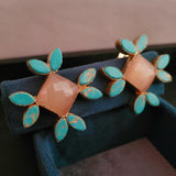 STATEMENT FIROZA STONE EARRINGS