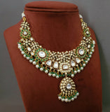 FINEST QUALITY POLKI KUNDAN CHOKER WITH EARRINGS AND MAANGTIKKA