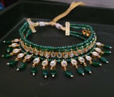 DESIGNER KUNDAN CHOKER WITH EARRINGS