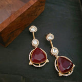 DESIGNER DOUBLET STONE KUNDAN NECKPIECE WITH EARRINGS