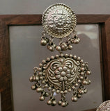 TRIBAL SILVER PLATED EARRINGS