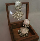 TRIBAL SILVER PLATED EARRINGS