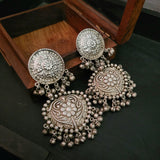 TRIBAL SILVER PLATED EARRINGS
