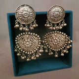 TRIBAL SILVER PLATED EARRINGS