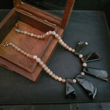 REAL SEMI PRECIOUS STONE PENDANT WITH STRING