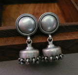 SILVER EARRINGS IN ANTIQUE FINISH