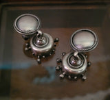 SILVER EARRINGS IN ANTIQUE FINISH