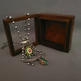 DESIGNER REAL SILVER PENDANT WITH SILVER PLATED BRASS STRING NECKPIECE