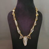 REAL UNCUT CITRINE STONE NECKPIECE