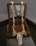 REAL UNCUT CITRINE STONE NECKPIECE