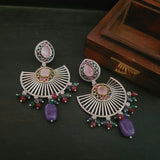 TRIBAL SILVER PLATED EARRINGS