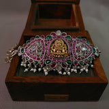 TRIBAL REAL SILVER PLATED CHOKER WITH EARRINGS