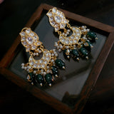 POLKI KUNDAN STATEMENT EARRINGS