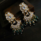 POLKI KUNDAN STATEMENT EARRINGS
