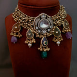 WEAR ME EXCLUSIVE STATEMENT POLKI KUNDAN NECKPIECE