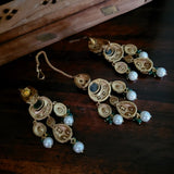 DESIGNER FINEST QUALITY MAANGTIKKA AND EARRINGS